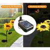 Solar Sunflower Lights Outdoor Waterproof Auto ON/Off Solar Garden Stake Lights for Lawn Pathway Yard Landscape Decor