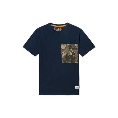 Camouflage Pocket Crew Neck Short Sleeve T-Shirt Men Tops Deep-Sapphire-Blue A61M1-433