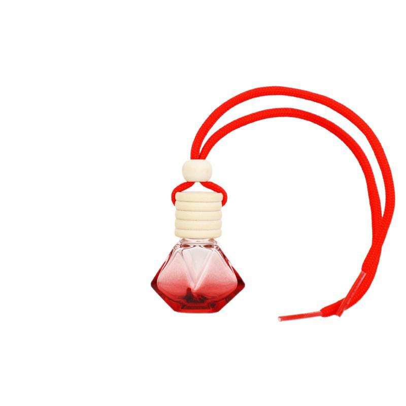 Colored Rhombus Car Aroma Diffuser Bottle with Wooden Lid