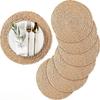 Round Handwoven Rattan Placemats Round Heat Insulation Mats Natural Woven Table Mats Slip Heat Resistant Table Mat for Dining