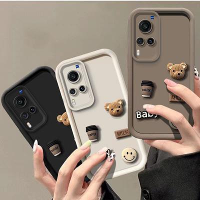 S 24 22 23 21 20 Funda de silicona suave con dibujos de osos en 3D para Samsung Galaxy S22 S21 S23 Fe Ultra Plus 5g, funda a prueba de golpes