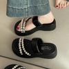 Stylish, simple and versatile thick-soled toe slippers for women to wear new summer skirts with cool slippers