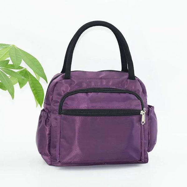 

WTEMPO женская сумка, однотонная утолщенная водонепроницаемая сумка-бенто, сумка для мамы, маленькая тканевая сумка, сумка из ткани Оксфорд 21*25*11cm фиолетовый
