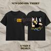 Johnny Bravo Unisex Bawełniane Klasyczne Koszulki z Graficznym Nadrukiem Kobieta Mężczyzna Kreskówka Krótki Rękaw Okrągły Dekolt Codzienne Bawełniane Koszulki Streetwear