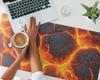Desk Mat For Graphic Designers And Designers Lava Cracks 100X50 Cm
