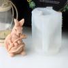 3D Flower Rabbit Candle Silicone Mold DIY Soap Resin Plaster Animal Making Tool Easter Bunnies Shape Cake Decorating Mould