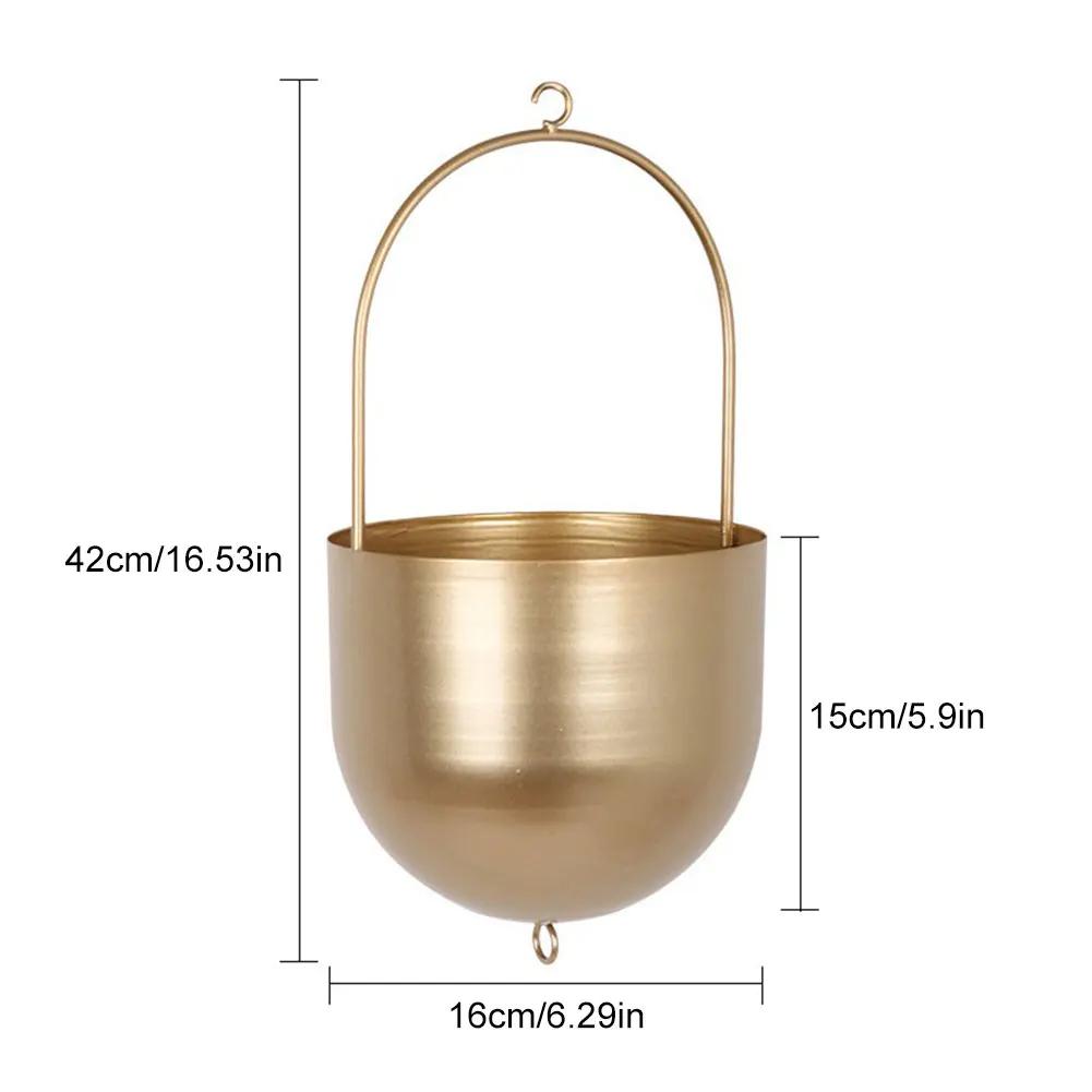 Metal Hanging Planter Pots Modern Plant Pot Container Minimalist Hanging Flower Pots Creative for Succulent Flower Air Plants