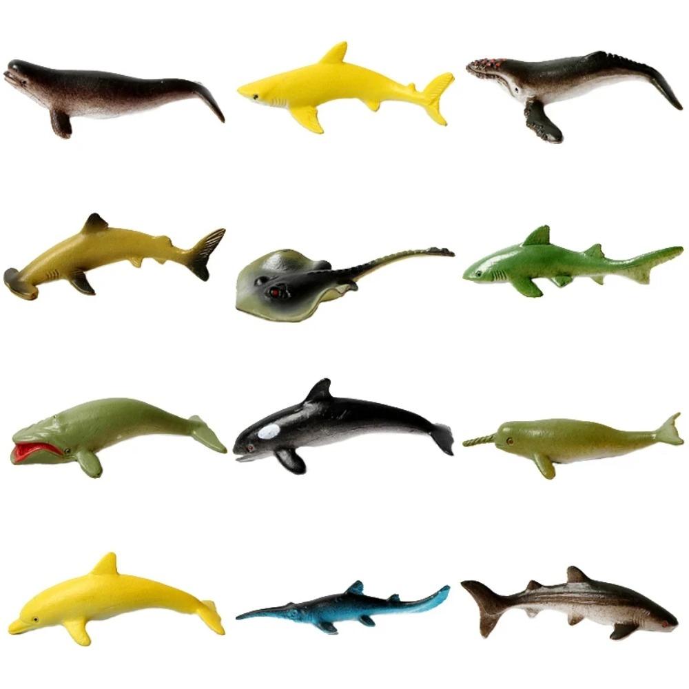 Simulation Plastic Animal Figurines Collection - Marine, Land & Insect Animals Miniature Set Toy for Kids Gift Playset Model