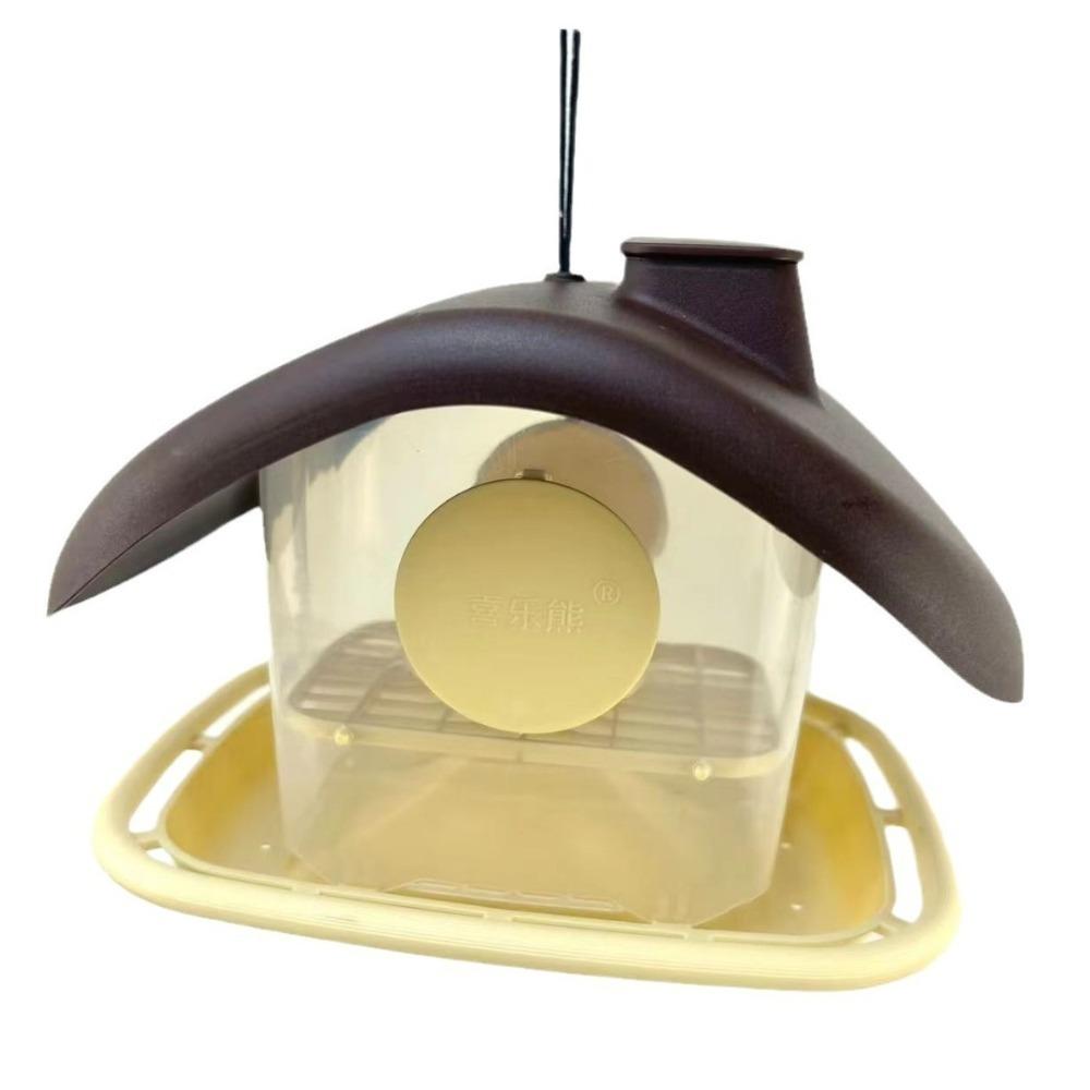 Spill-Proof Hanging Bird Feeder Transparent Parrot Feeding Station Bird Food Dispenser  Outdoor Bird House