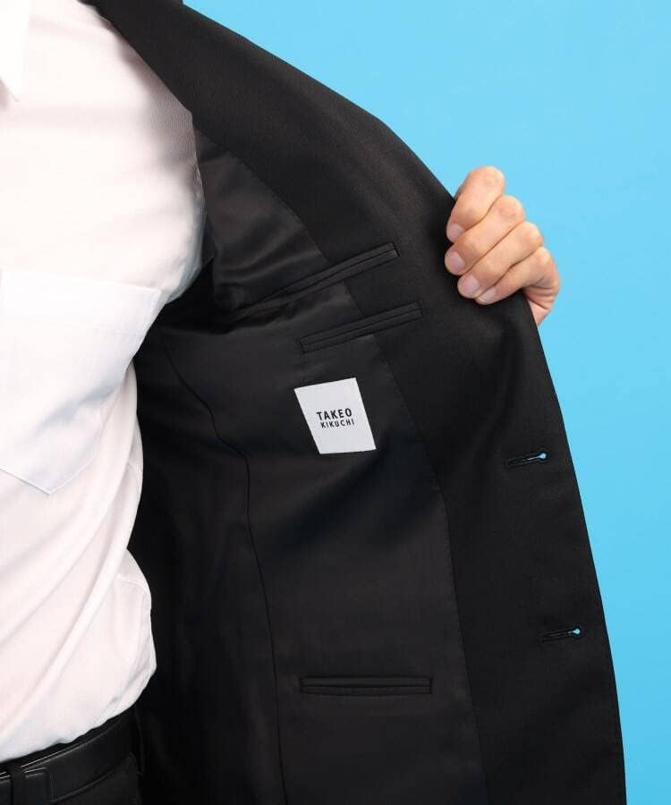 Takeo Kikuchi Solid Serge Suit for and Other Formal Dark Navy 02 93161009 Men's (3-Piece Suit) Weddings, Funerals, Occasions, (094) (M),