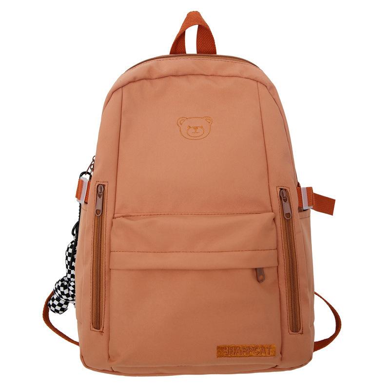 Schoolbag Backpack Women's Large Capacity Korean Version Harajuku High School Student Backpack Japanese Simple ins Style Junior High School Student 