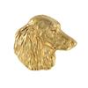 Dachshund V - Broche de cachorro em caixa decorativa, alfinete elegante banhado a ouro, alfinete de lapela da marca Art-Dog
