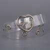 Student Transparent Plastic Belt Women'S Dress Decorated With Simple Love Round Buckle Belt Eight Styles