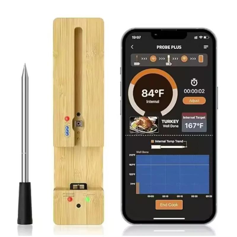 

Умный термометр для барбекю с Bluetooth, цифровой беспроводной термометр для мяса с Bluetooth
