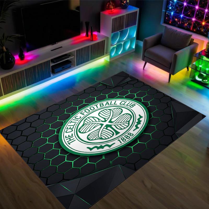 Tappeto in velluto di cristallo Design Celtic FC Accogliente Non?Tappeto Stampato Antiscivolo per Camera da Letto Soggiorno Ingresso
