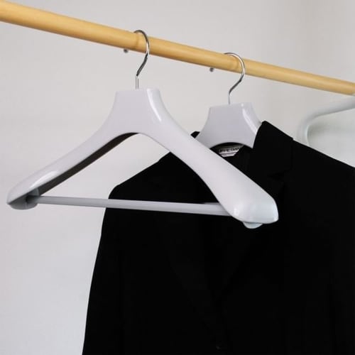 Shinko Hanger Formal Hangers, 39cm Wide x 6.3cm Thick, Roomy, Prevents Sagging, Non-Slip Stop Bar, Rotating Hooks, Stylish, Fits Suits, Shirts, Jacket