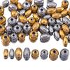 20PCS Stainless Steel Gold Plated Round Oval Dots Texture Small Spacer Beads for Needlework DIY Bracelet Jewelry Making Craft
