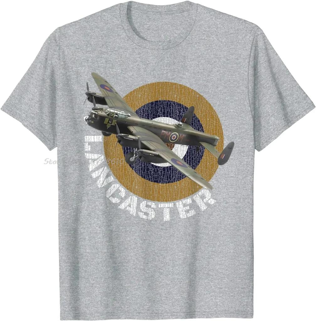 British Warplanes Lancaster Heavy Bomber Cotton Tshirt Premium Oversized T-shirt O-Neck Unisex Tops Tees Men's Clothing