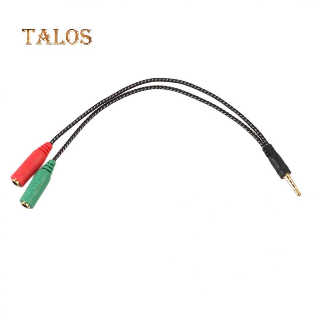 3.5mm Male to 2 Female Jack Audio Mic Headset Splitter Adapter Cable Convertor Computer Gadgets