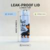 1PC Dachshund Attitude Quote Text 750ml Color Plastic Sports Water Bottle Leakproof Flip Straw Lid For Sports Office Home Use