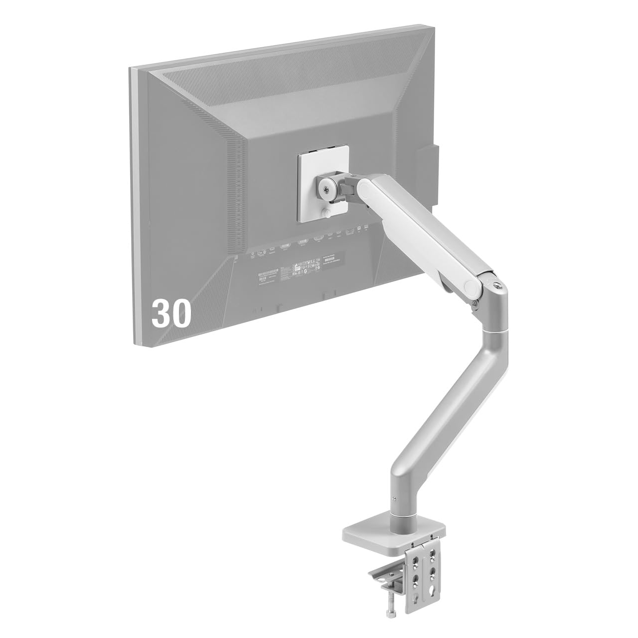 

Sanwa Direct Кронштейны для мониторов до 49 дюймов, нагрузочная способность, дисплей, кронштейн для ПК, дюймы, 3-шарнирный рычаг, 20 кг, совместимый с креплением-струбциной/втулкой, белый