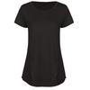 2026 Summer Women's Solid Color T-Shirt New Short Sleeve Button Round Neck Top
