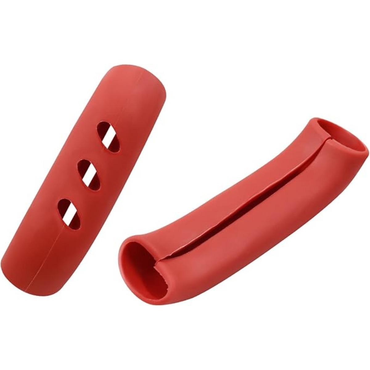 

8 шт. в упаковке из силикагеля для кастрюль, чехлы для ручек, крышки, держатели для ручек, теплоизоляционные чехлы для ручек для кастрюль красный