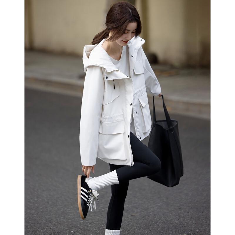 Demana Women's Autumn Hooded Loose Fit Jacket