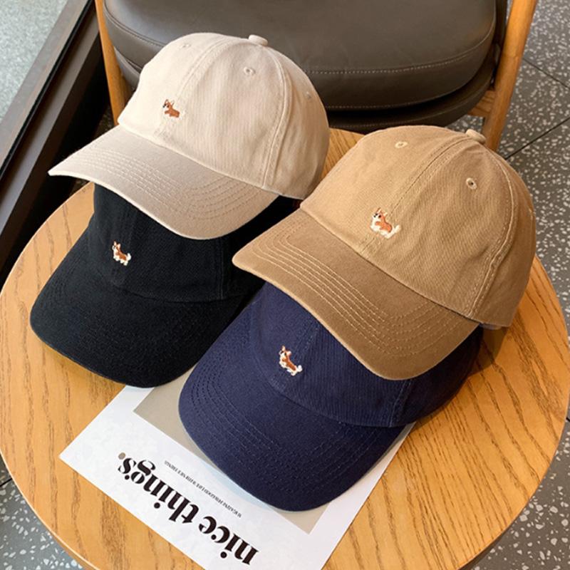 Cappellino da Baseball Ricamato con Animali Cartoni Animati Carini per Donne Cotone Morbido Snabpack Visiera Monocolore Cappello Adorabile Kawaii Cappellini Sportivi