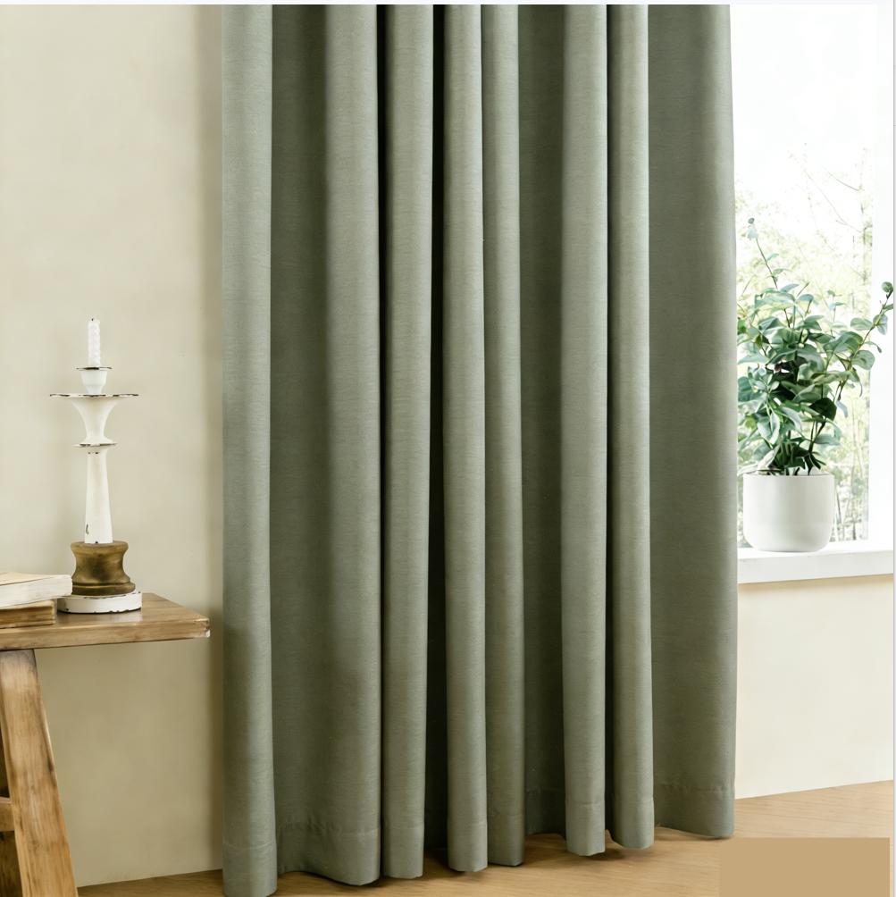 1Pcs Modern Minimalist Blackout Curtain - Heat Insulation, All-Season Universal Drapes for Bedroom & Living Room (Rod Pocket)
