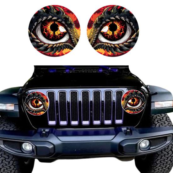 1 Pair Beast Eyes Car Headlight Decals Realistic Reptile Eye Stickers Waterproof PVC Easy Install Unique Car Accessories for Trucks &