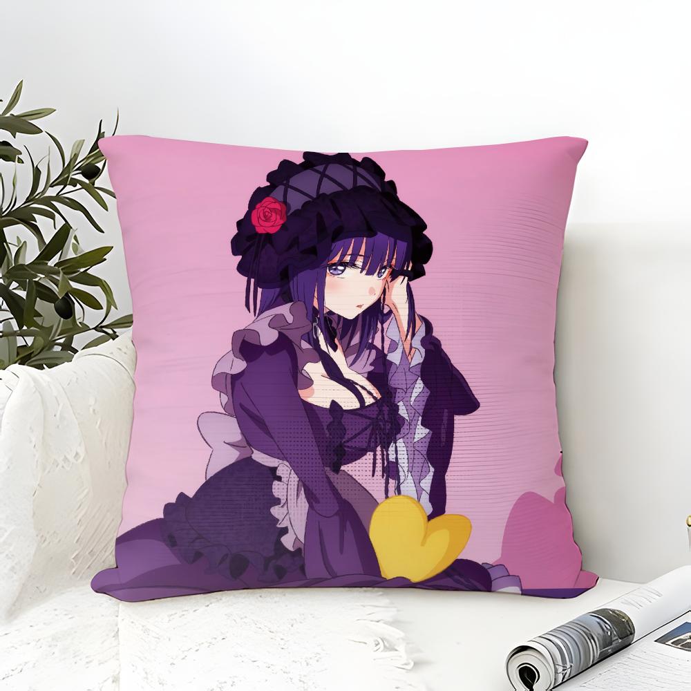 Cartoon Anime My dress up darling Movie Sticky Pillow Case linen pillow case sofa home decor cushion cover cushion cove