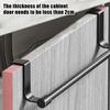 Stainless Steel Towel Rod No Punch Door Cabinet Storage Hanging Towels Holder Bathroom Kitchen Sinks Organizer Wall-Mounted Rack