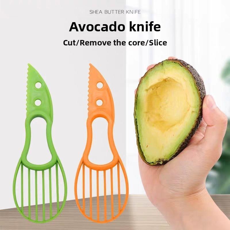 Multifunctional Avocado Cutter Household Kiwi Fruit Peeler Corer Slicer Pulp Separator Double Blade Kitchen Tool for Home Use