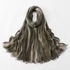 Tie Dye Ombre Headscarf Fringed Head Wrap Vintage Hijab Scarf  Vacation