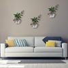 Vaso de flores de vidro de parede 4 peças decoração de casa vaso hidropônico de parede hexagonal recipiente para plantas endro