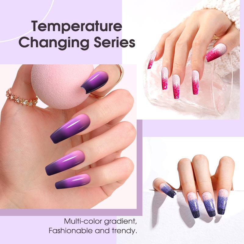 Temperature Change Nail Polish Glue Solid Color Nail Polish Gradual Change Nail Polish Glue Phototherapy Glue Nail Salon Special