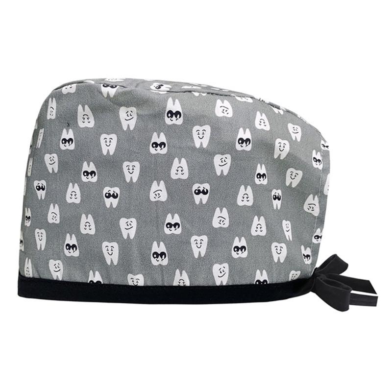Turban Scrub Caps for Beauty Salon Comfortable Doctor Nurse Surgeon Hat for Hospital Staff Printed Working Hat for Bakery