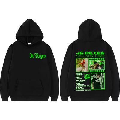 Rapper Jc Reyes Album Tour 2025 Doppelseitig bedruckte Hoodies Herrenmode Vintage Hip Hop Hoodie Langarm Übergroßes Sweatshirt