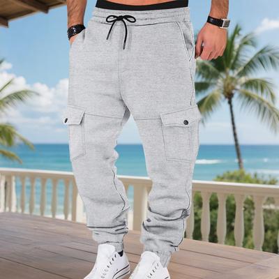 Nový zimní styl Americký těžký teplý pánský volný lehký a zralý ležérní sportovní overalové kalhoty