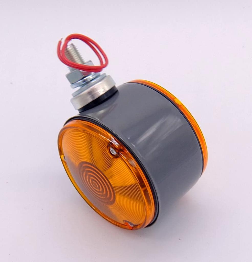 Begge sider lyser Rund blinklys Sidelys Gult for industrimaskiner jeeps, lastebiler,