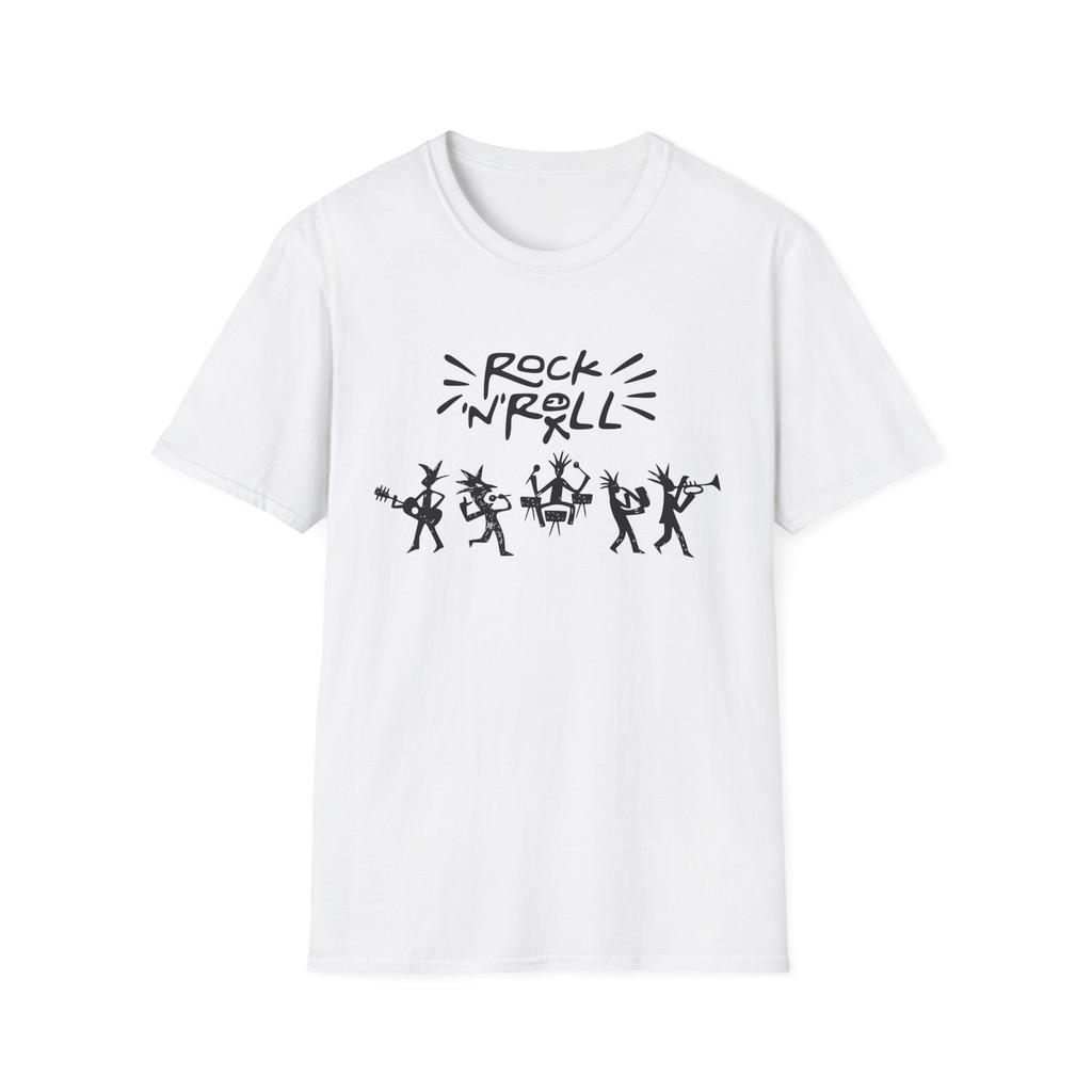 Handgezeichnetes Rockband Unisex Softstyle T-Shirt, Musikfan T-Shirt, Konzertshirt