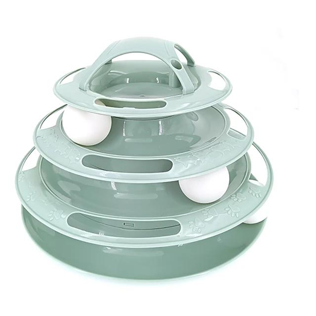 New 3/4 Levels Cats Toy Tower Tracks Cat Toys Interactive Cat Intelligence Training Amusement Plate Tower Pet Products Cat Tunne