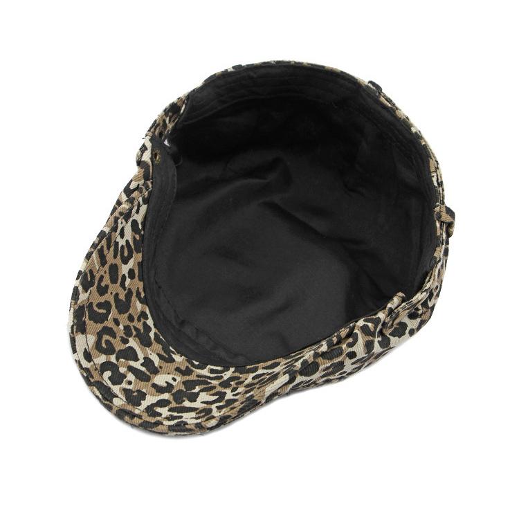 Leopard-print Beret Women's Retro Painter's Cap