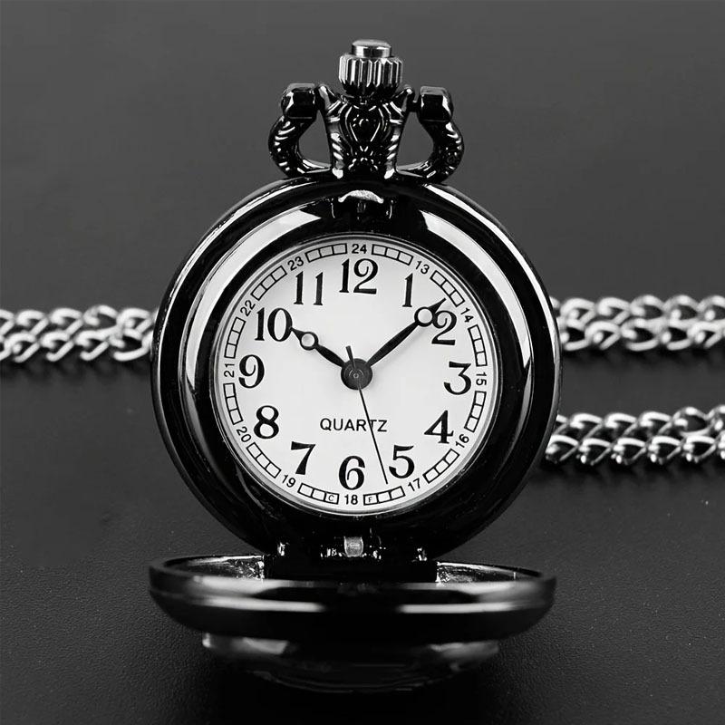 Vintage Unique Silver Horse Animal Design Necklace Pendant Quartz Pocket Watch
