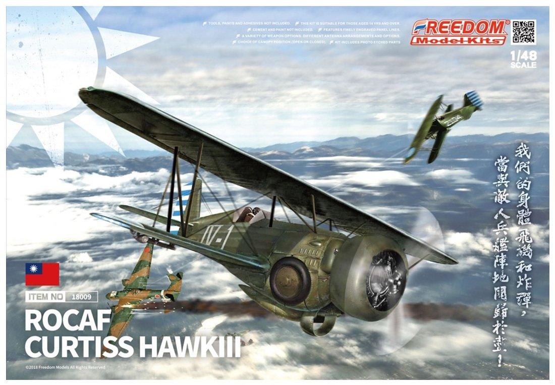 

Freedom Model Kits Republic of China Air Force Curtiss Hawk III Plastic Model FRE18009 1/48 (Type 68)