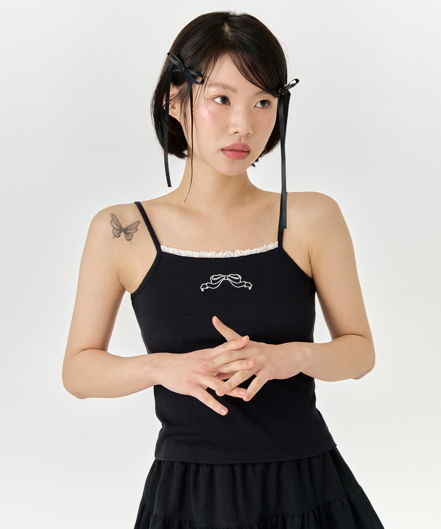 Adore Bell Ribbon Sleeveless - Black