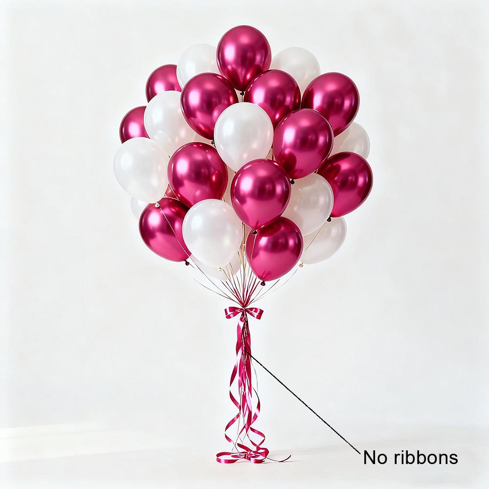 

30/50/100pcs Metallic Gloss Chromium Balloon Pearl White Latex Balloons Two Color Mixed Helium Balloon Birthday Wedding Decor 10inch 30pcs