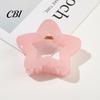 Durable Hair Claw Clip for Women, Transparent with Elastic Stable Teeth, For Short Hollow Star Design Secure Hold Half Ponytail