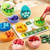 Dinosaur Egg Sorter Brightly Colored Bead Sorting Toy Printed Numbers Arithmetic Practice for